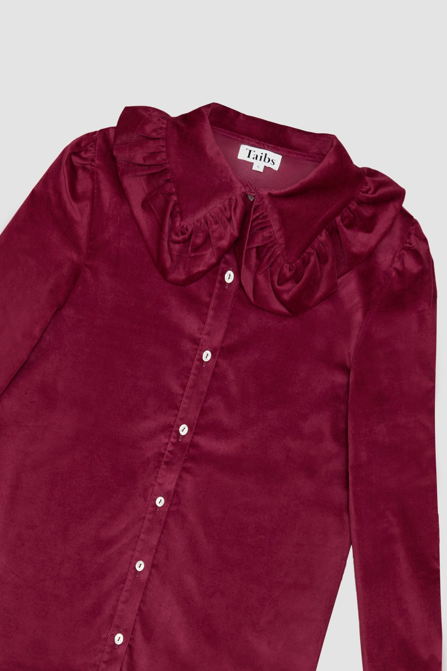 (Pre-Order) Velvet Shirt Burgundy